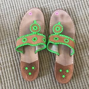 Lime Green Jack Rogers Sandals